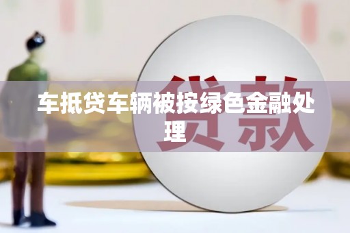 枞阳车抵贷车辆被按绿色金融处理